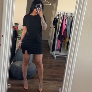 Forever 21 Black Asymmetrical Dress